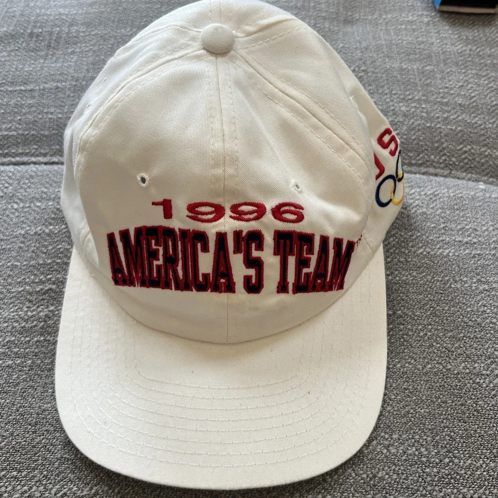 Vintage Olympics Hat Men OS America's Team USA Snapback Cap 1996 Preowned